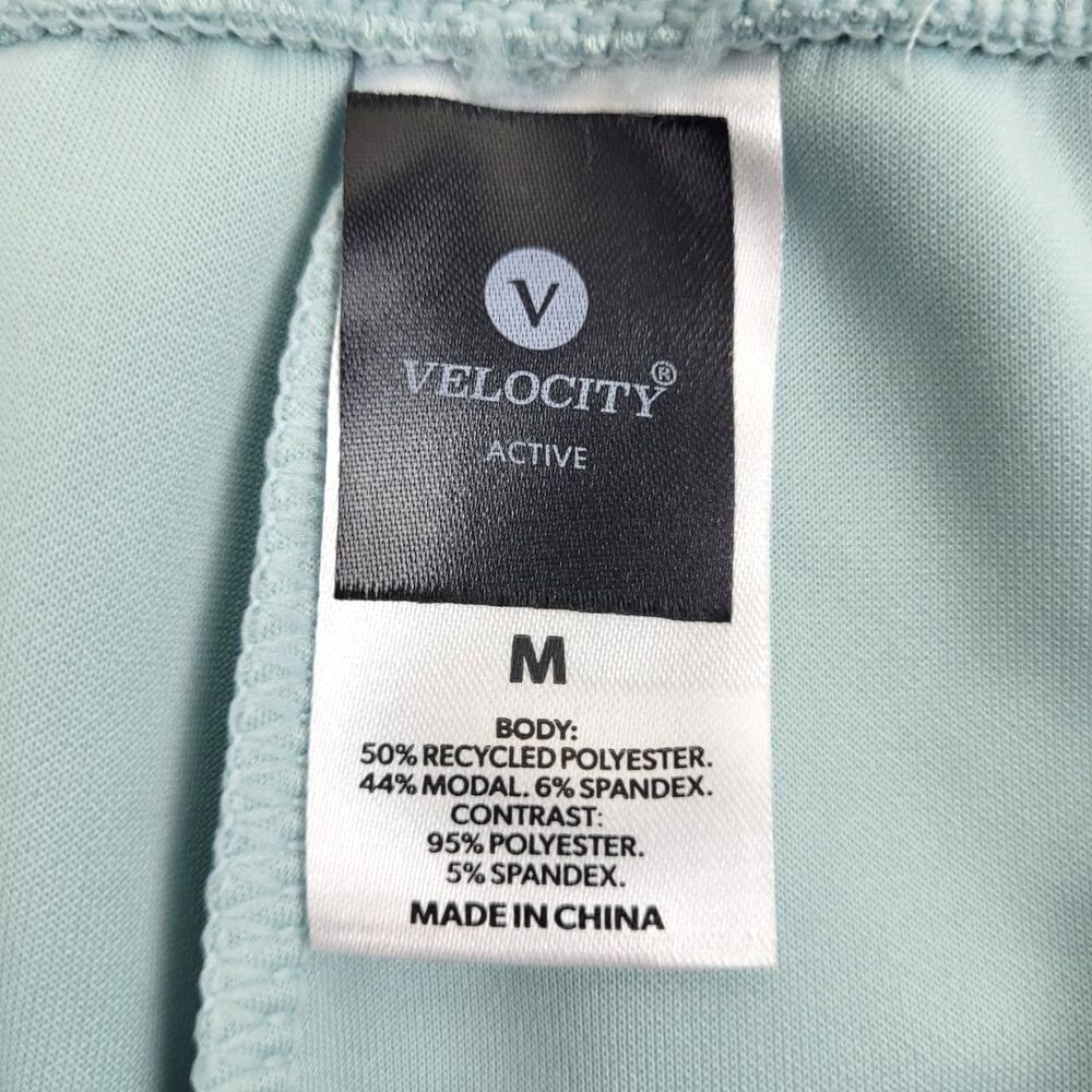 Velocity Active Ocean Breeze Light Blue Casual shorts elastic waist pockets M - Picture 6 of 8
